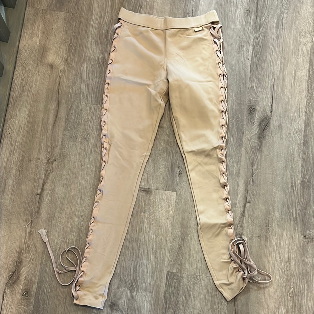 Puma by Rihanna Tan Lace-Up Leggings